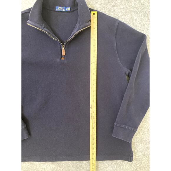 Polo Ralph Lauren Quarter Zip Pullover Mens XLT Sweater Ribbed blue - Picture 6 of 10